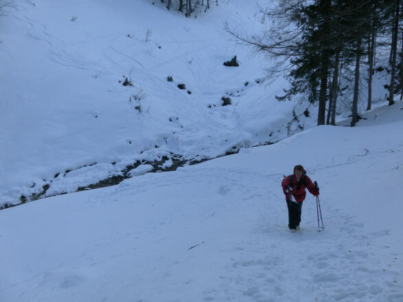 kurzer Gegenanstieg zur Gruberalm