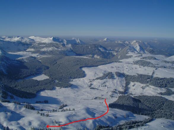 Der Beginn der Aufstiegsroute