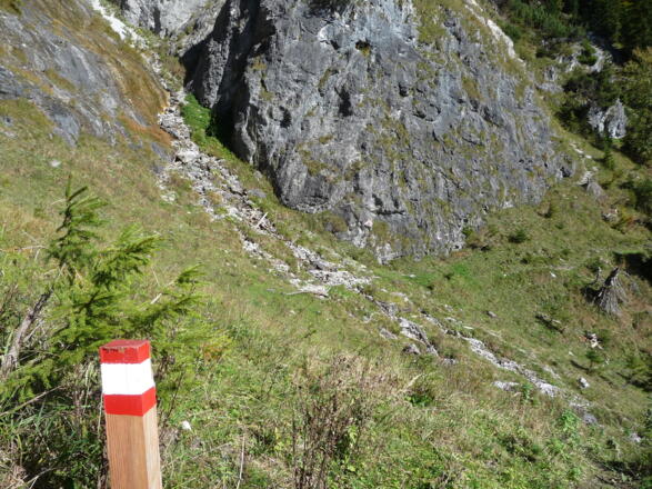 Der &quot;Wasserfall&quot; von links oben