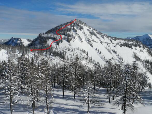 Abfahrtsroute vom Pitscherberg ins &quot;Goldene Schüsserl&quot;