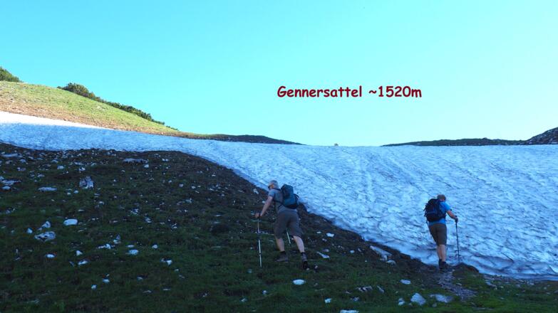 Kurz vor dem Gennersattel 1520m