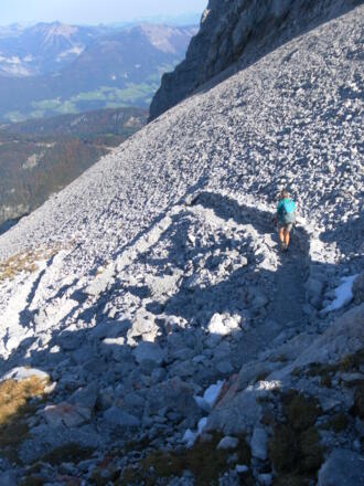 perfekter Geröllsteig