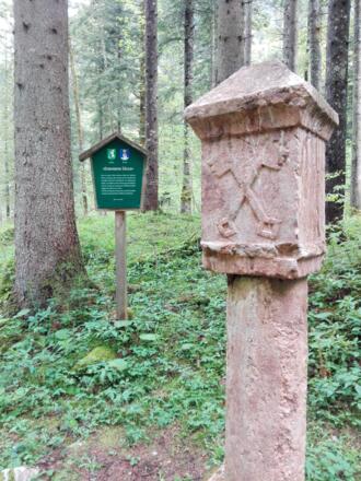 Grenzsäule Abtenau-Scheffau am Tgb