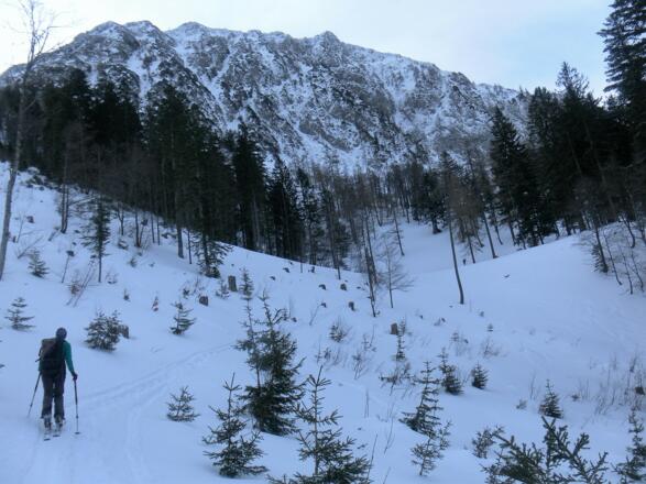 Beginn der Mulden unter der Schober Nordwand