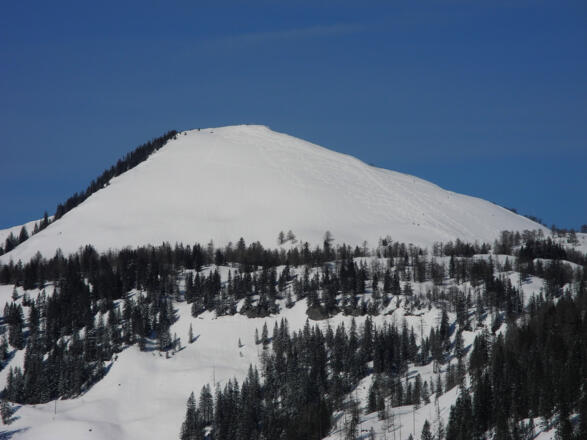 Pitscherberg - gut zu sehen die Aufstiegsroute - März 2012