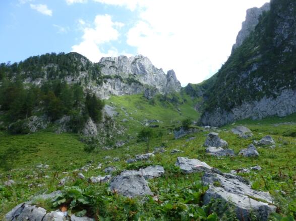 Blick von der Wandalm in Richtung Firstsattel