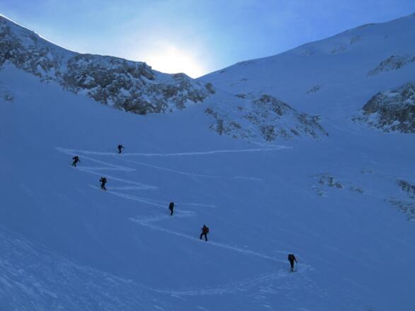 Steilstufe vor der Scharte