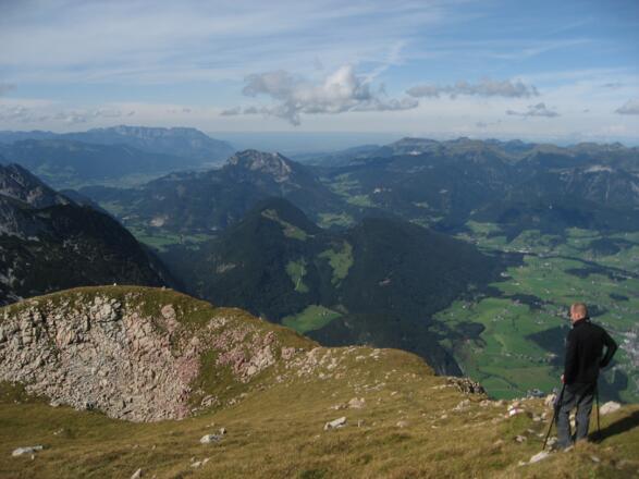 Blick von der Tagweide in Richtung Norden zum Untersberg