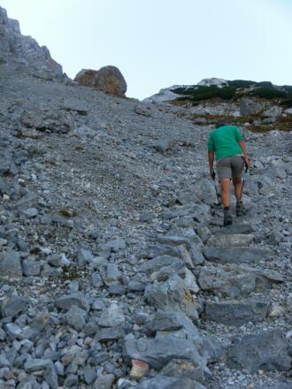 perfekter Geröllsteig