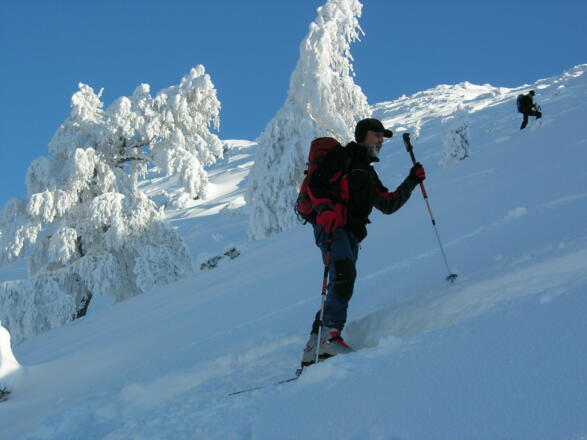 Beim Aufstieg im oberen Teil