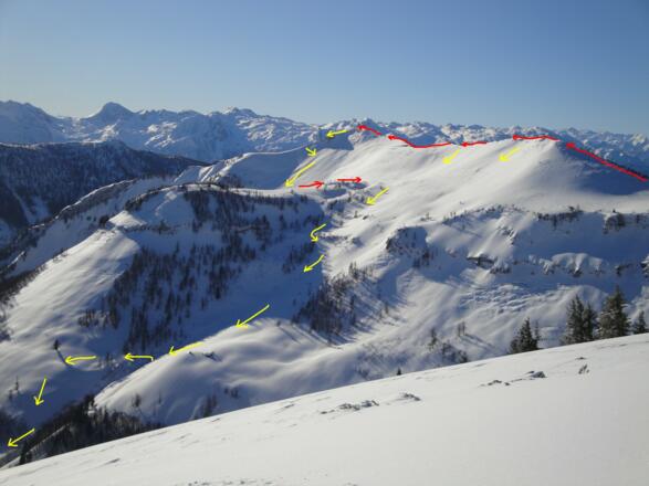 Übersicht - gut sichtbar beim Aufstieg zum Pitscherberg