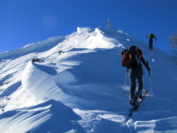 kurz unter dem Gipfel des Regenspitz
