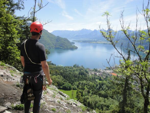 Beim Ausstieg - Blick auf den Wolfgangsee