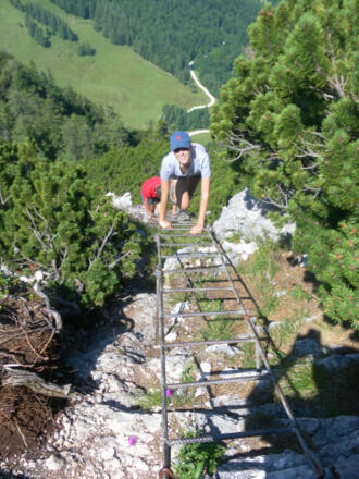 Tiefblick zur oberen Leiter