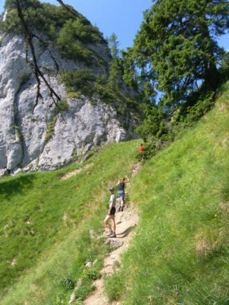 Querung in den Sattel