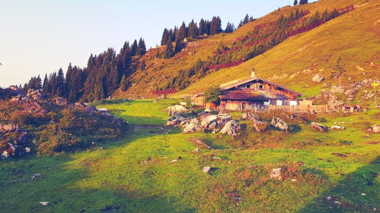 Bodenbergalm im Sonnenaufgang