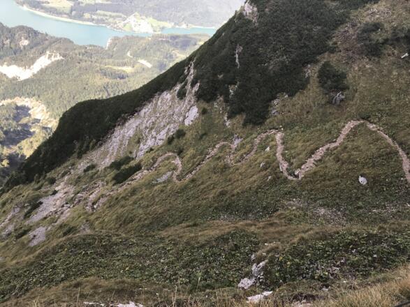 Himmelspfortensteig steiler Abstieg