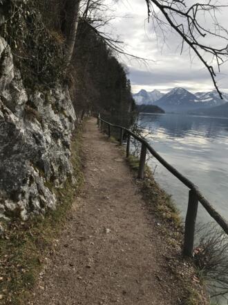 Wanderweg entlang des Wolfgangsees 