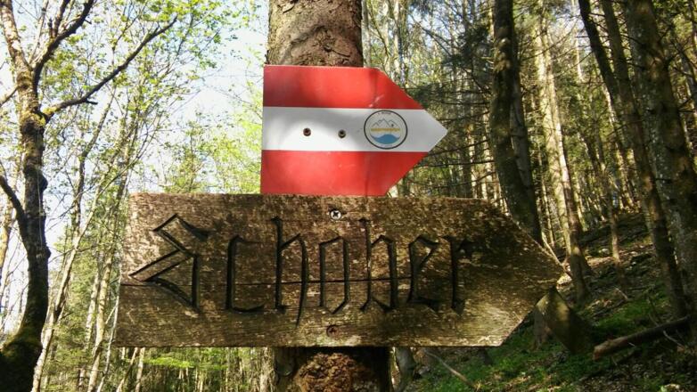 Wegweise zum Schober Gipfel 