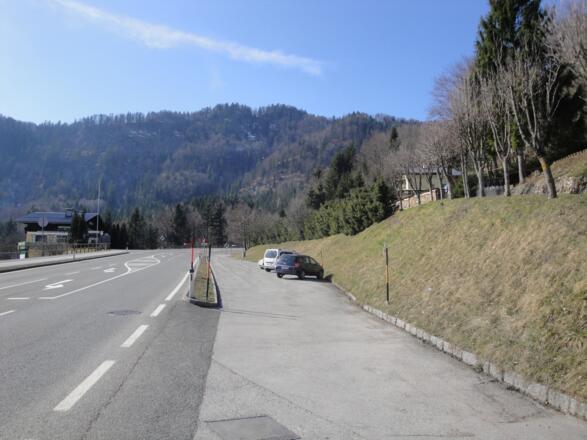 Nur selten ist der Parkplatz beim Ausgangspunkt so leer.