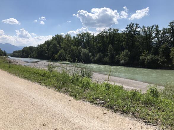 Radweg entlang der Saalach 