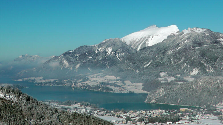 Strobl mit dem Wolfgangsee und Schafberg