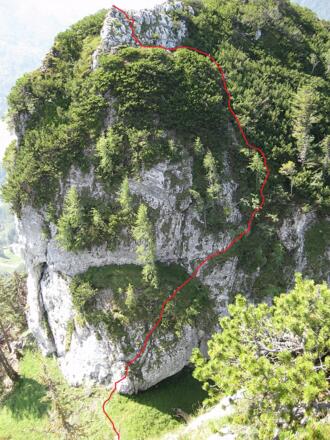 Anstieg auf den Kleinen Sparber