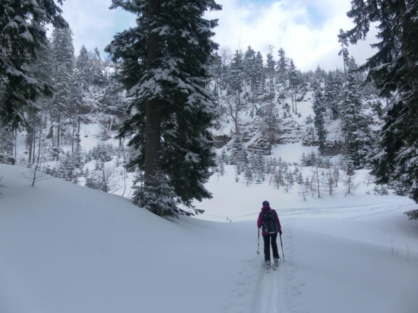 Flachstück vor dem Gipfelhang