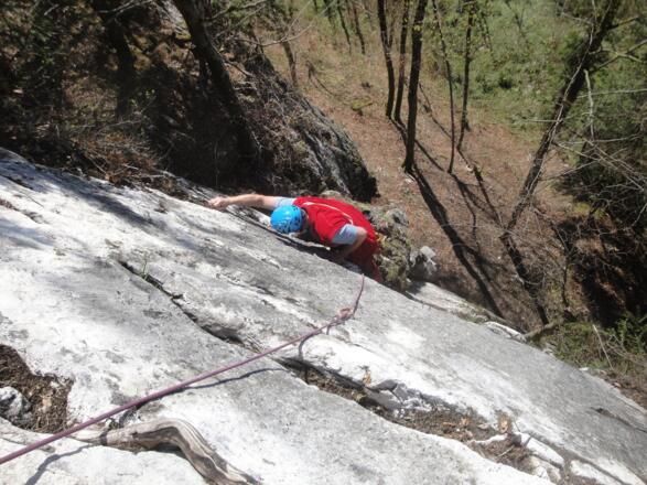 In der 1. Seillänge