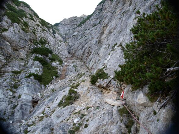 1630m, Schluchtanstieg versichert