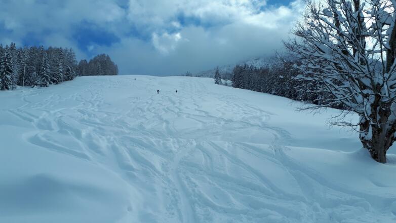 Am breiten Hang gab es im Winter 2018_19 wirklich genügend Schnee