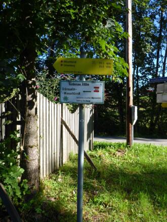 Start der Tour am alten Holzlagerplatz in Vordersee