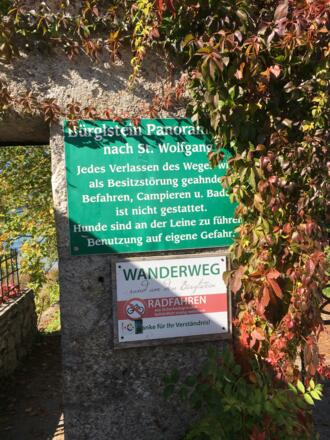 Beginn Bürgl Panoramaweg 