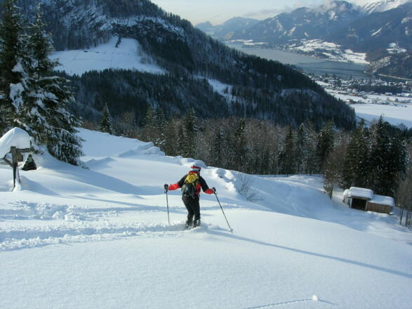 Rechts sieht man noch die Talstation des ehemaligen Schleppliftes.