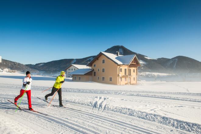 Langläufer auf der Bramsau Loipe