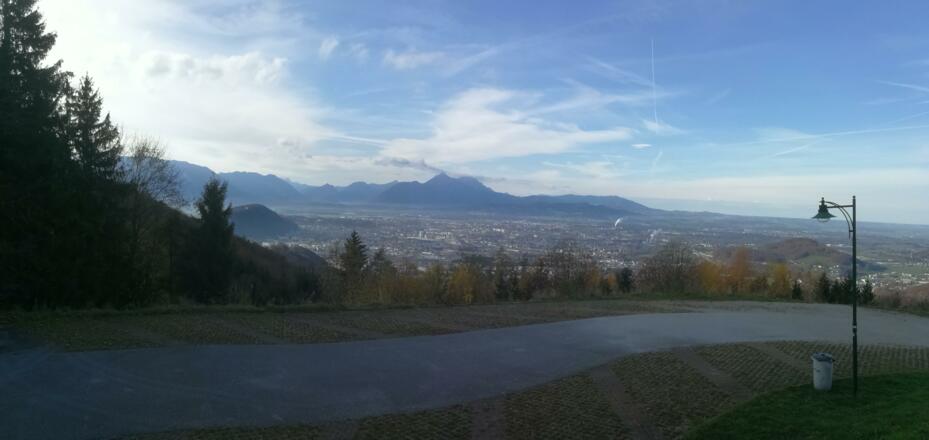 Aussicht vom Daxlueg auf die Mozartstadt Salzburg