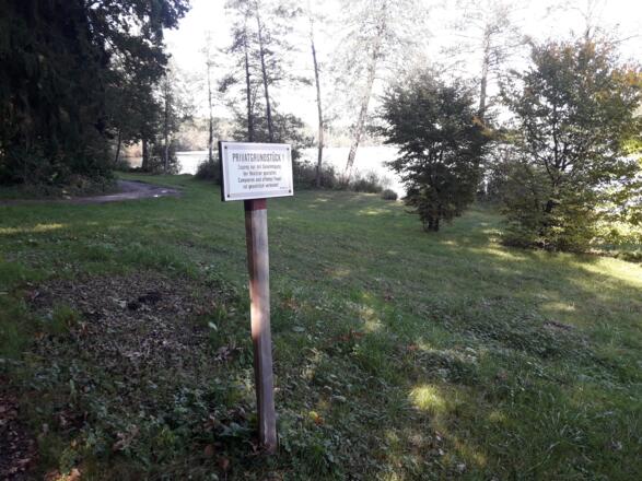 ... einem Betretungsverbot des privaten Uferbereichs weichen.