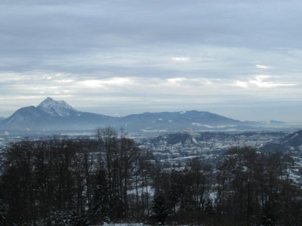 Ausblick auf den Hochstaufen und die Festung Salzburg