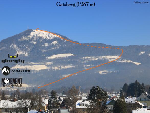Skitour Gaisberg Übersichtsbild - Topo