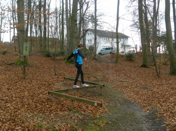 Ende vor den Waldgasthaus.