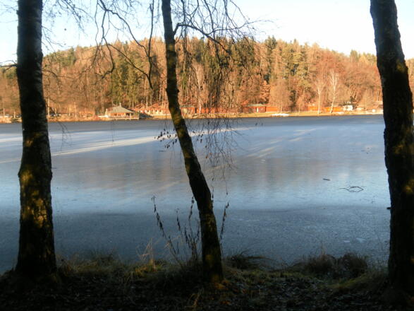 Blick vom Südufer zum Seebuffet.