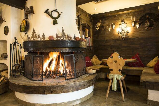 Feuerstelle im  Hotel Gappen