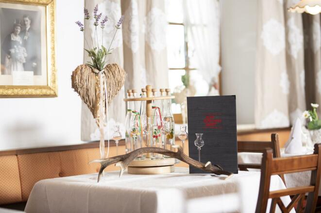 Tischgedeck Restaurant Kirchenwirt Reith i.A.