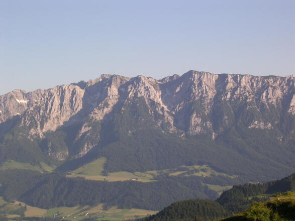 Blick vom Spitzsteinhaus nach Süden zum Zahmen Kaiser
