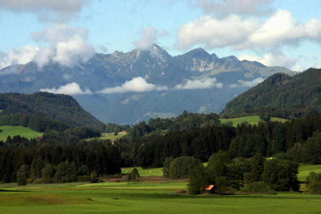 In der Samerberger Filze mit Blick auf den Wendelstein
