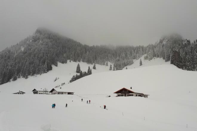 Heuberg Almen - auch genannt Daffnerwald Almen im Winter