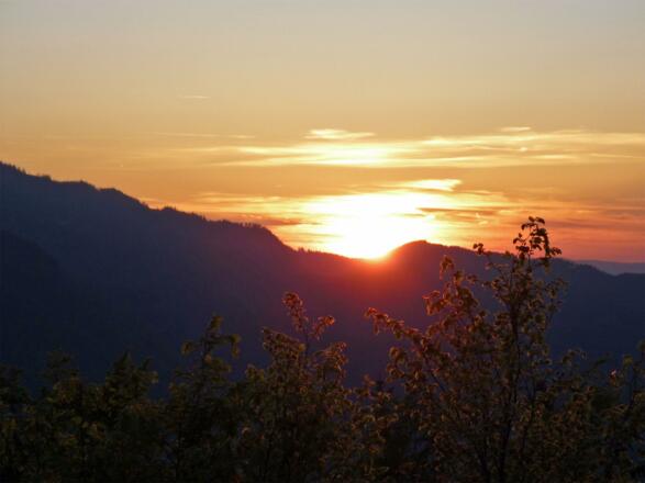 Sonnenuntergang am Hochberghaus