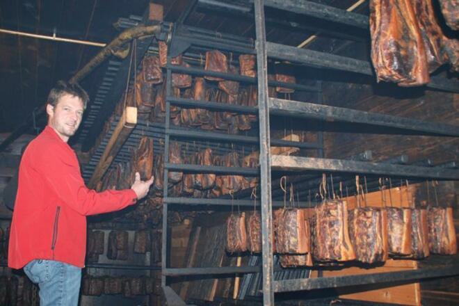 Peter Moser in der Rauchkammer