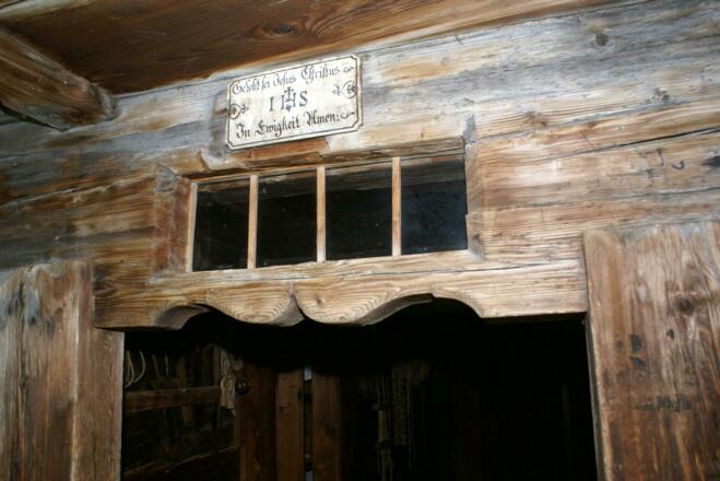 Bergbauernmuseum Inneralpbach Eingangsschild