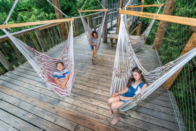 Hängesesseln am Baumkronenweg